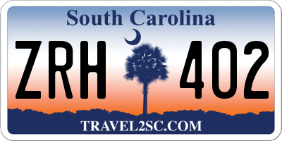 SC license plate ZRH402