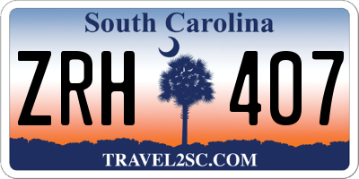 SC license plate ZRH407