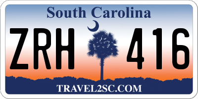 SC license plate ZRH416