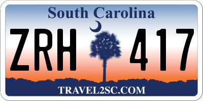 SC license plate ZRH417