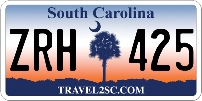 SC license plate ZRH425