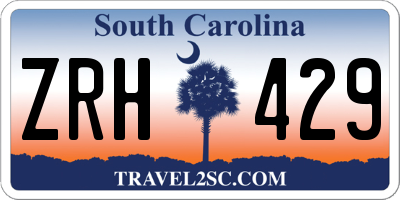 SC license plate ZRH429