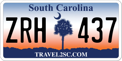 SC license plate ZRH437