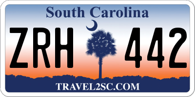 SC license plate ZRH442