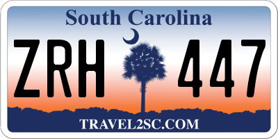 SC license plate ZRH447