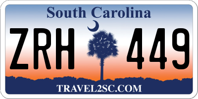 SC license plate ZRH449