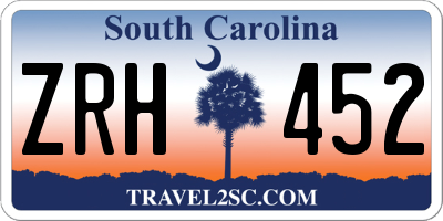 SC license plate ZRH452