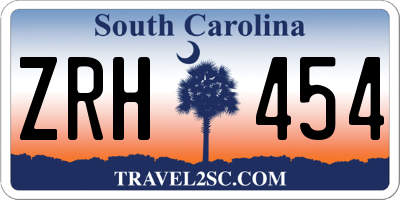 SC license plate ZRH454