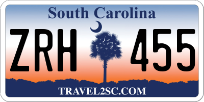 SC license plate ZRH455