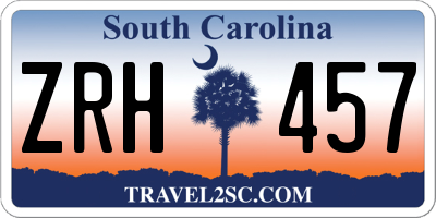 SC license plate ZRH457