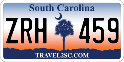 SC license plate ZRH459