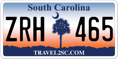 SC license plate ZRH465