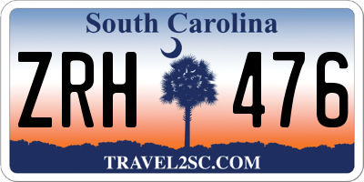 SC license plate ZRH476