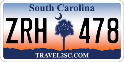 SC license plate ZRH478