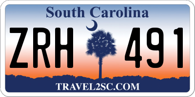 SC license plate ZRH491