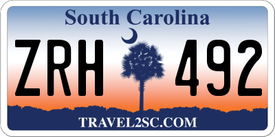 SC license plate ZRH492