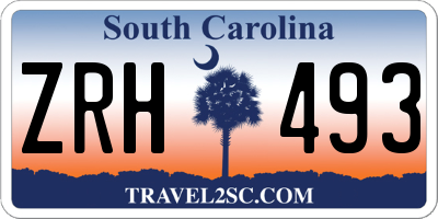 SC license plate ZRH493