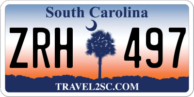 SC license plate ZRH497