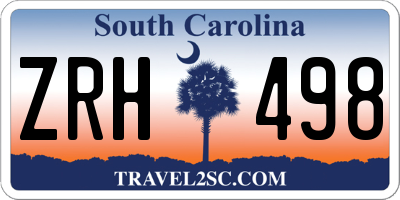 SC license plate ZRH498