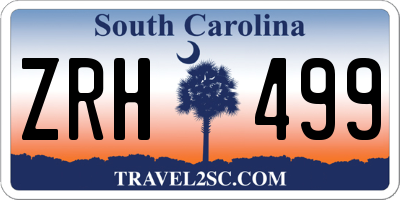 SC license plate ZRH499