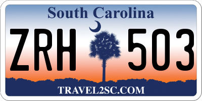 SC license plate ZRH503