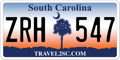 SC license plate ZRH547