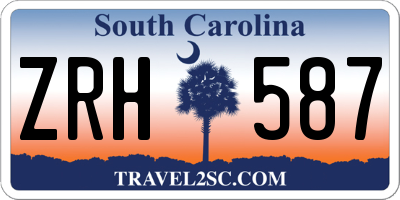 SC license plate ZRH587