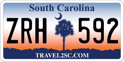 SC license plate ZRH592