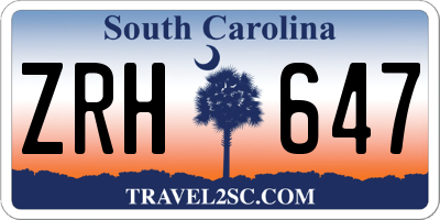 SC license plate ZRH647