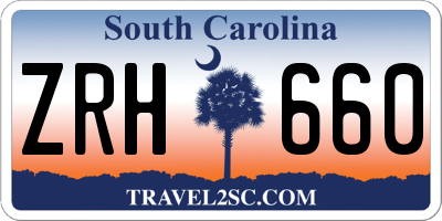 SC license plate ZRH660
