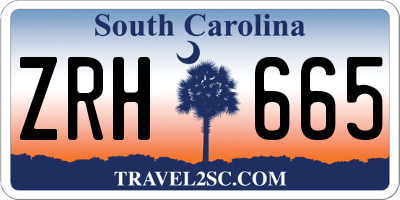 SC license plate ZRH665