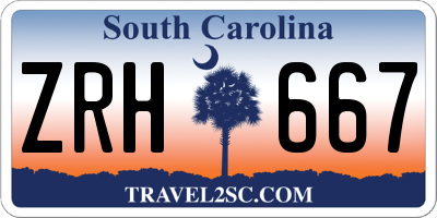 SC license plate ZRH667