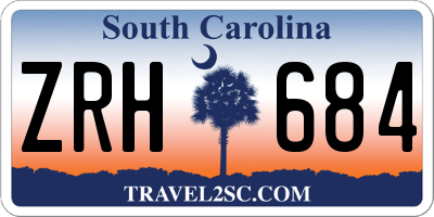 SC license plate ZRH684