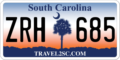 SC license plate ZRH685