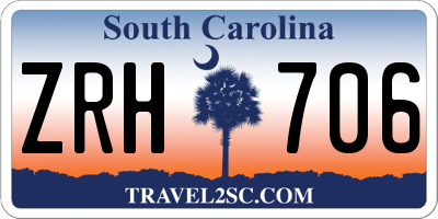 SC license plate ZRH706