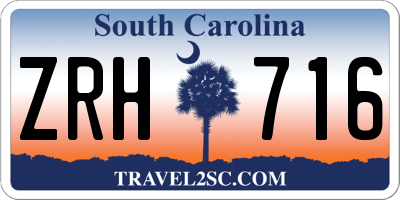 SC license plate ZRH716