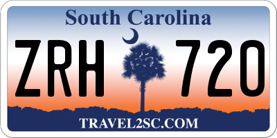 SC license plate ZRH720