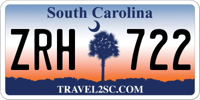 SC license plate ZRH722