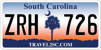 SC license plate ZRH726