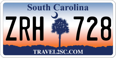 SC license plate ZRH728