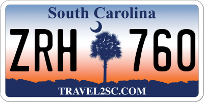 SC license plate ZRH760