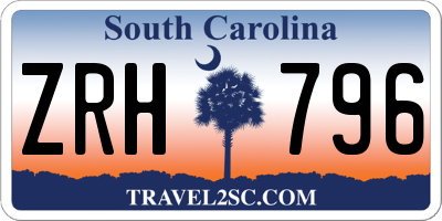 SC license plate ZRH796