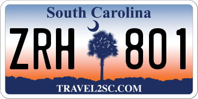 SC license plate ZRH801