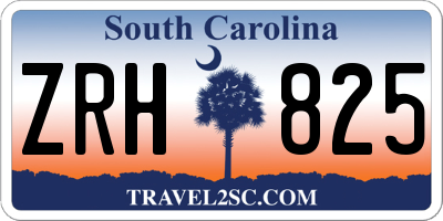 SC license plate ZRH825