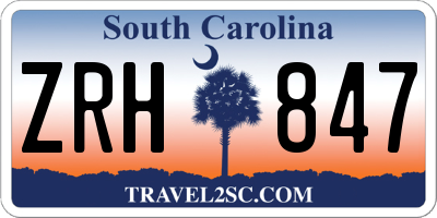 SC license plate ZRH847