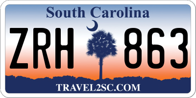 SC license plate ZRH863