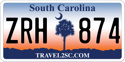 SC license plate ZRH874