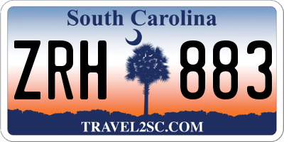 SC license plate ZRH883