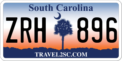 SC license plate ZRH896