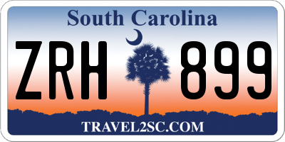 SC license plate ZRH899